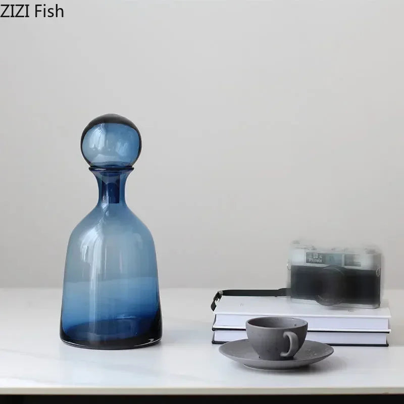 DecorBites™ Amber Glass Vase Hydroponics Desk Decoration Modern Home Decor