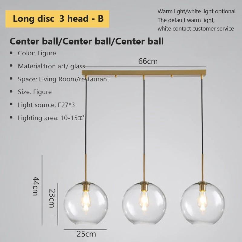 DecorBites™ Industrial Loft Glass Pendant Light for Kitchen Restaurant Decor