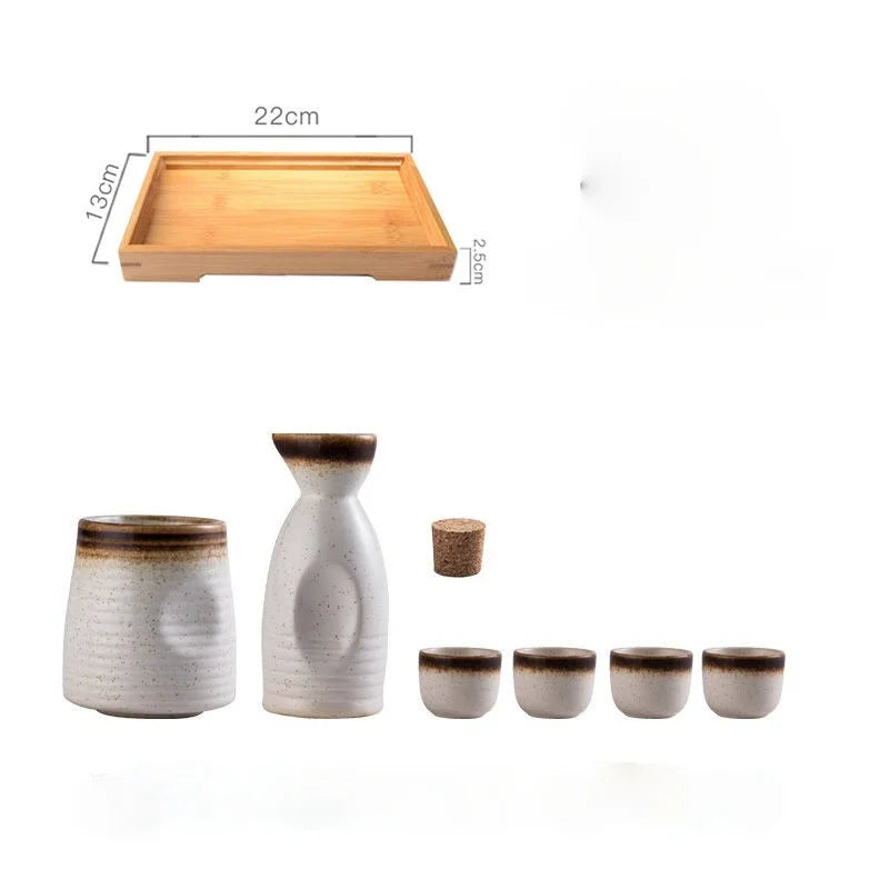 DecorBites™ Ceramic Wine Sake Set with Heater and Dispenser