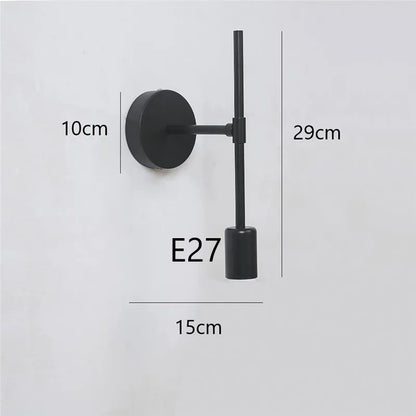 DecorBites™ Iron Glass LED Wall Light: Customizable Decorative Black Lamp for Home Indoor