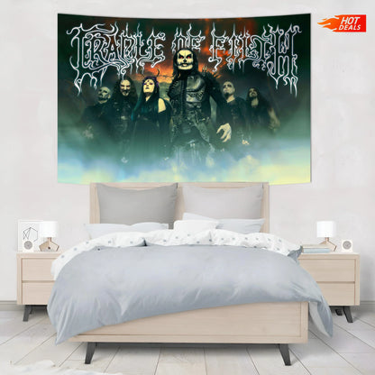 DecorBites™ Gothic Rock Band Tapestry for Bar or Basement Wall Decor