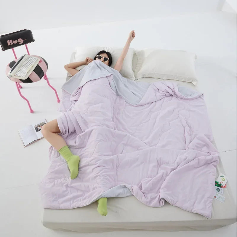 DecorBites™ Green Summer Cooling Comforter for Single Beds