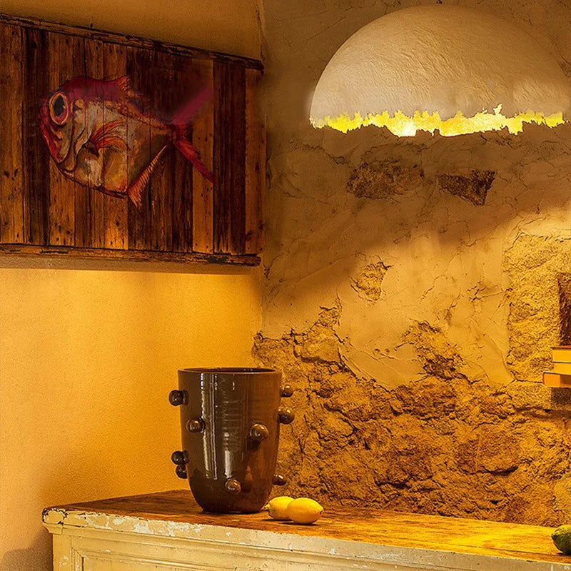 DecorBites™ Eggshell Acrylic Resin Sphere Pendant Light - Studio Lighting for Restaurants