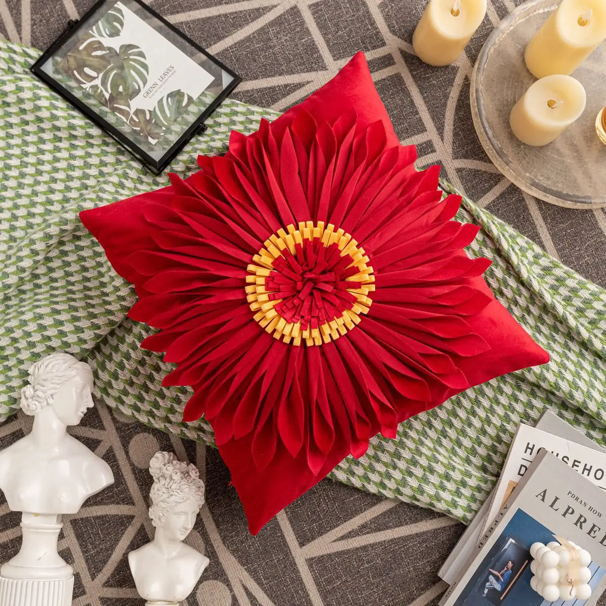 DecorBites™ Handmade Flower Cushion Cover - Light Luxury Decorative Pillows