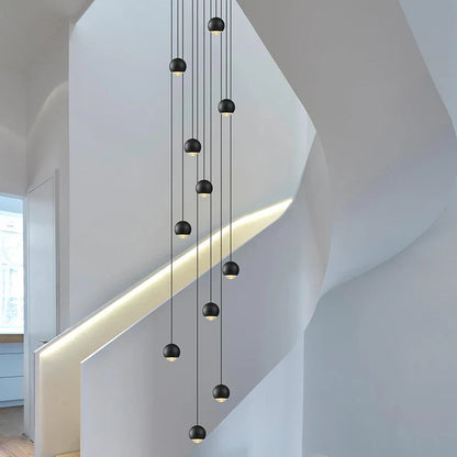 DecorBites™ Globe Lens Metal Chandelier for Living Room Kitchen Bedroom Cafe Staircase Villa