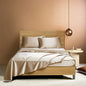 Decobites Satin Bed Sheet Set for Luxury High-End King Queen Twin Full Size Bed