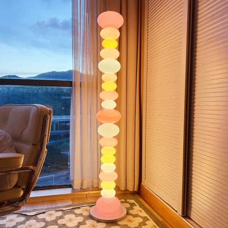 Decorbites™ Luz de Suelo con Cuentas Glowbule: Lámpara de Vidrio Dulce para Dormitorio, Sala de Estar, Habitación de Niños