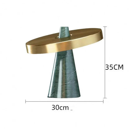 Lámpara de Mesa de Mármol Verde Decorbites™: Iluminación Elegante de Metal Europeo para Sala de Estar Vintage