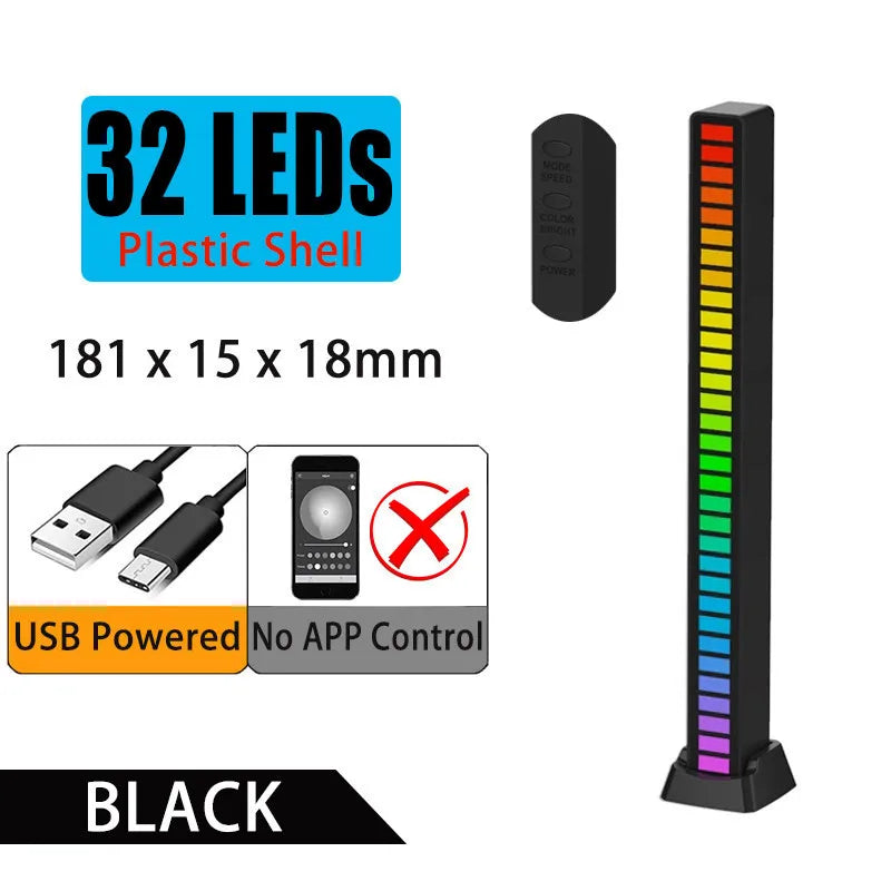 DecorBites™ LED Sound Control Light Bar with Bluetooth for Car Room TV Decoration