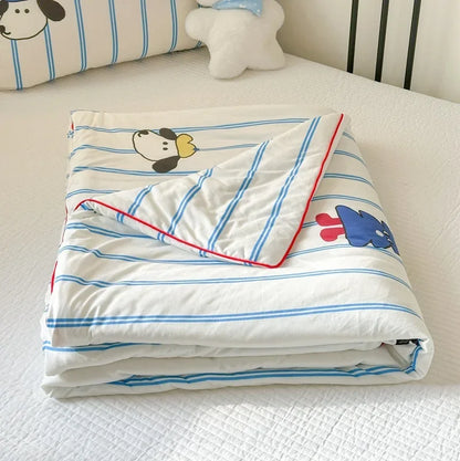 DecorBites™ Cartoon Patchwork Summer Cooling Blanket Lightweight Air Condition Comforter