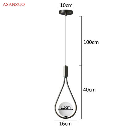 Lámpara colgante de latón con bola de cristal DecorBites™ - Decoración nórdica sencilla para el hogar