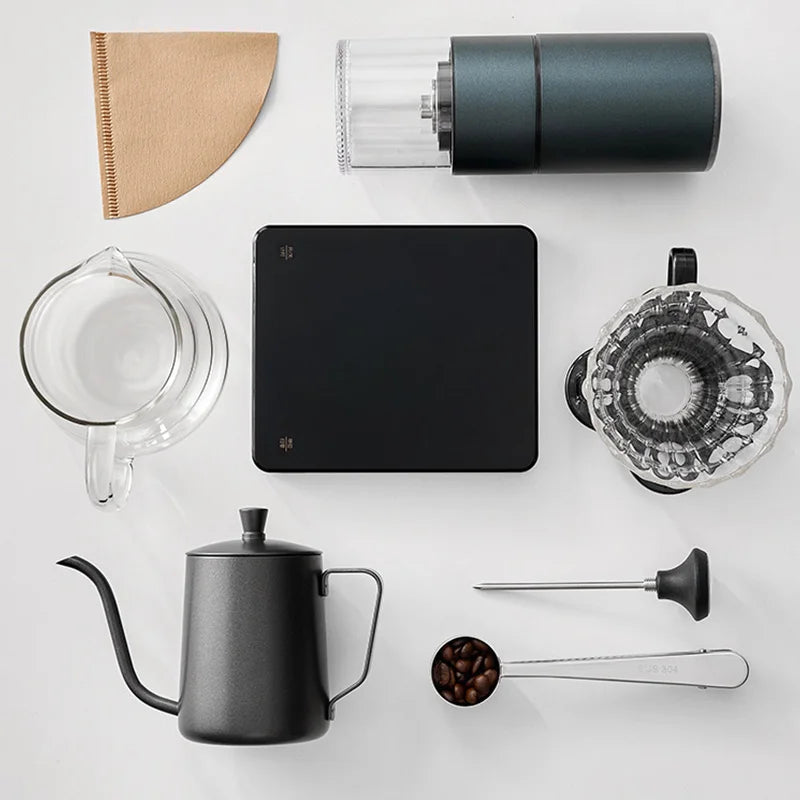 DecorBites™ Hand Punch Coffee Pot Gooseneck Spout Kettle Long Mouth Maker