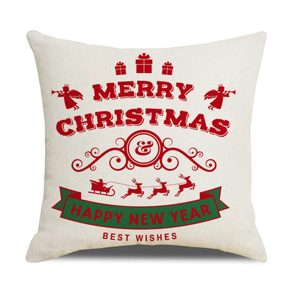 DecorBites™ Christmas Elk Letter Pillowcase 45x45cm for Living Room