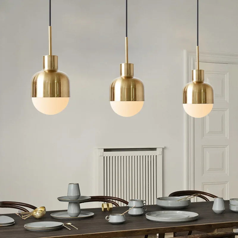 Lámpara colgante de hierro dorado Decorbites™ para decoración de cocina, comedor y restaurante