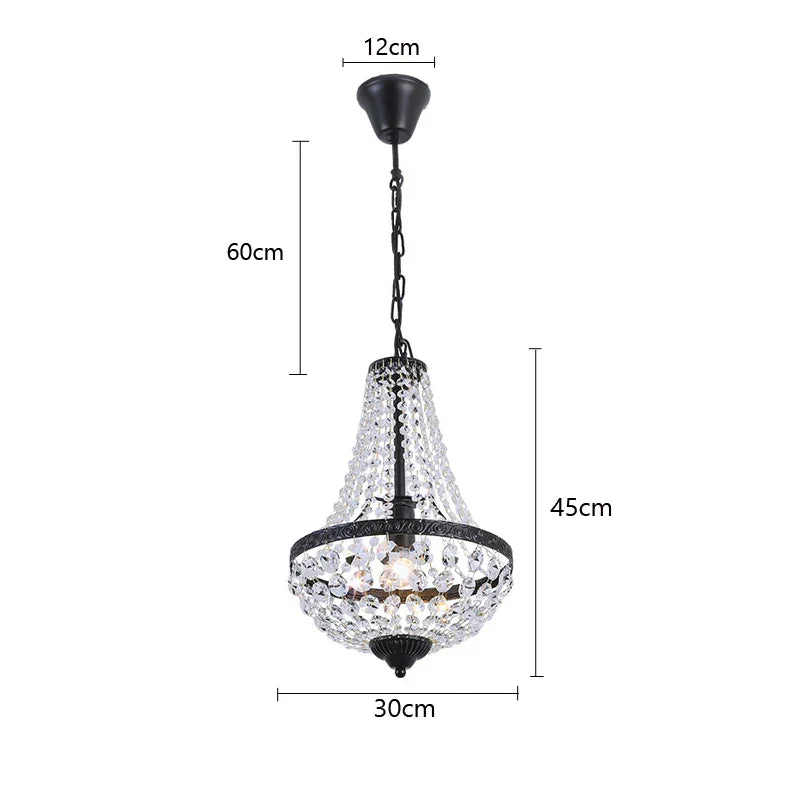 DecorBites™ Crystal Chandelier Pendant Lamp for Dining Room and Living Room