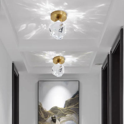 DecorBites™ Elegant Crystal Ceiling Light Fixture for Hall Entrance Balcony Bathroom IP20