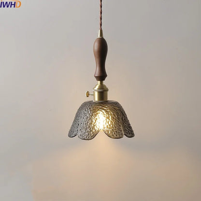 DecorBites™ Gray Glass LED Pendant Lamps, Nordic Modern Design for Bedroom, Living Room Lighting Fixtures