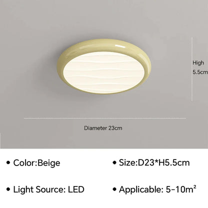 DecorBites™ LED Ceiling Light: Nordic Minimalist Design, Remote Control, for Bedroom, Living Room