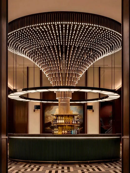 DecorBites™ LED Chandelier: Custom Hotel Lobby Lighting Solution