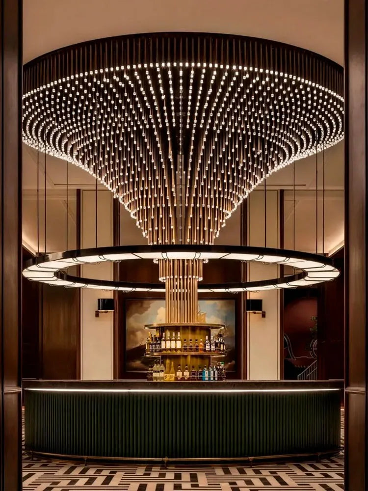 Decorbites™ Lámpara de Araña LED: Solución Personalizada de Iluminación para el Vestíbulo de Hoteles