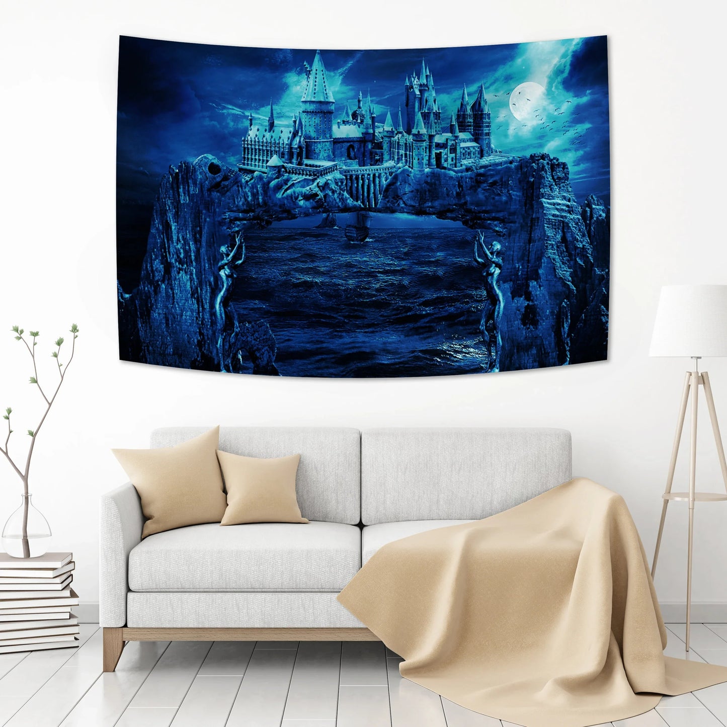 Decobites Bohemian-Inspired Hogwarts Art Tapestry for Vintage Bedroom Wall Decor