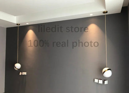 مصباح معلق على شكل كرة أكريليك من ديكوربايتس™: إضاءة منزلية عصرية على الطراز الاسكندنافي