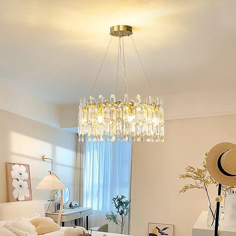 DecorBites™ Crystal Ceiling Chandelier: Postmodern Luxury Indoor Lighting for Living Room, Dining Room & Bedroom