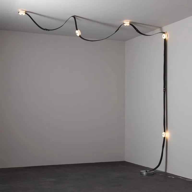 DecorBites™ Designer Belt Marble Pendant Lights: Luxury Dimmable Fixture for Villa Duplex