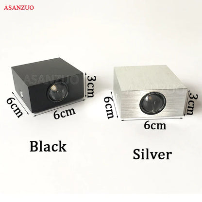 ديكوربايتس™ مصباح حائط مربع LED بقوة 3 وات، إضاءة سبوت، ديكور منزلي عصري