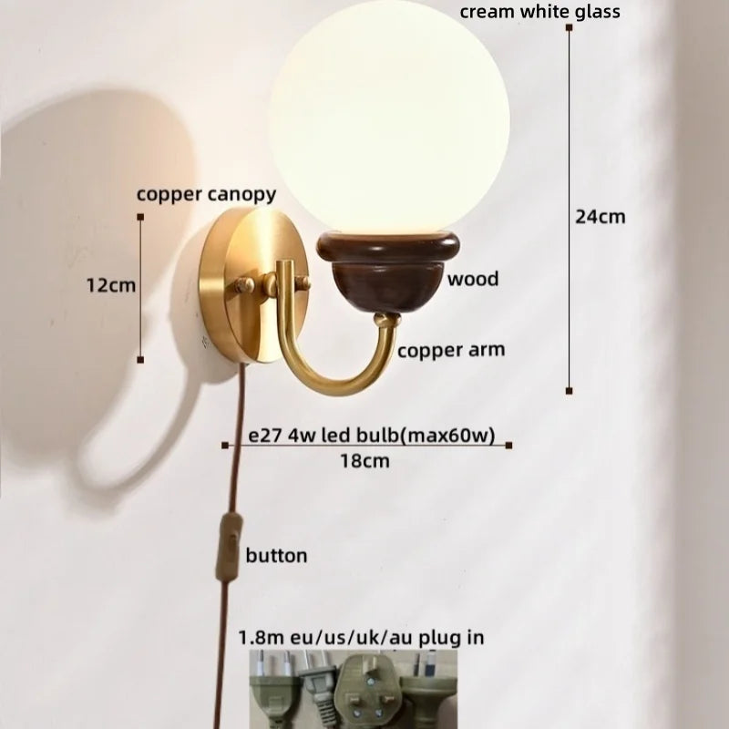 DecorBites™ Japanese Style LED Wall Lights 4W for Home Bathroom Bedroom Mirror Lighting