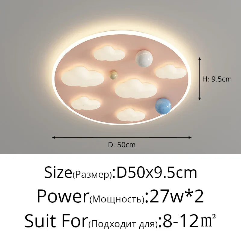 DecorBites™ Cloud Shape Ceiling Lights Pink Blue 50CM - Indoor Decorative Ceiling Lamps