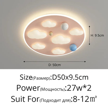 DecorBites™ Cloud Shape Ceiling Lights Pink Blue 50CM - Indoor Decorative Ceiling Lamps