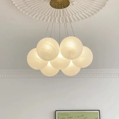 Nordic White Glass Globe Cluster Pendant Light