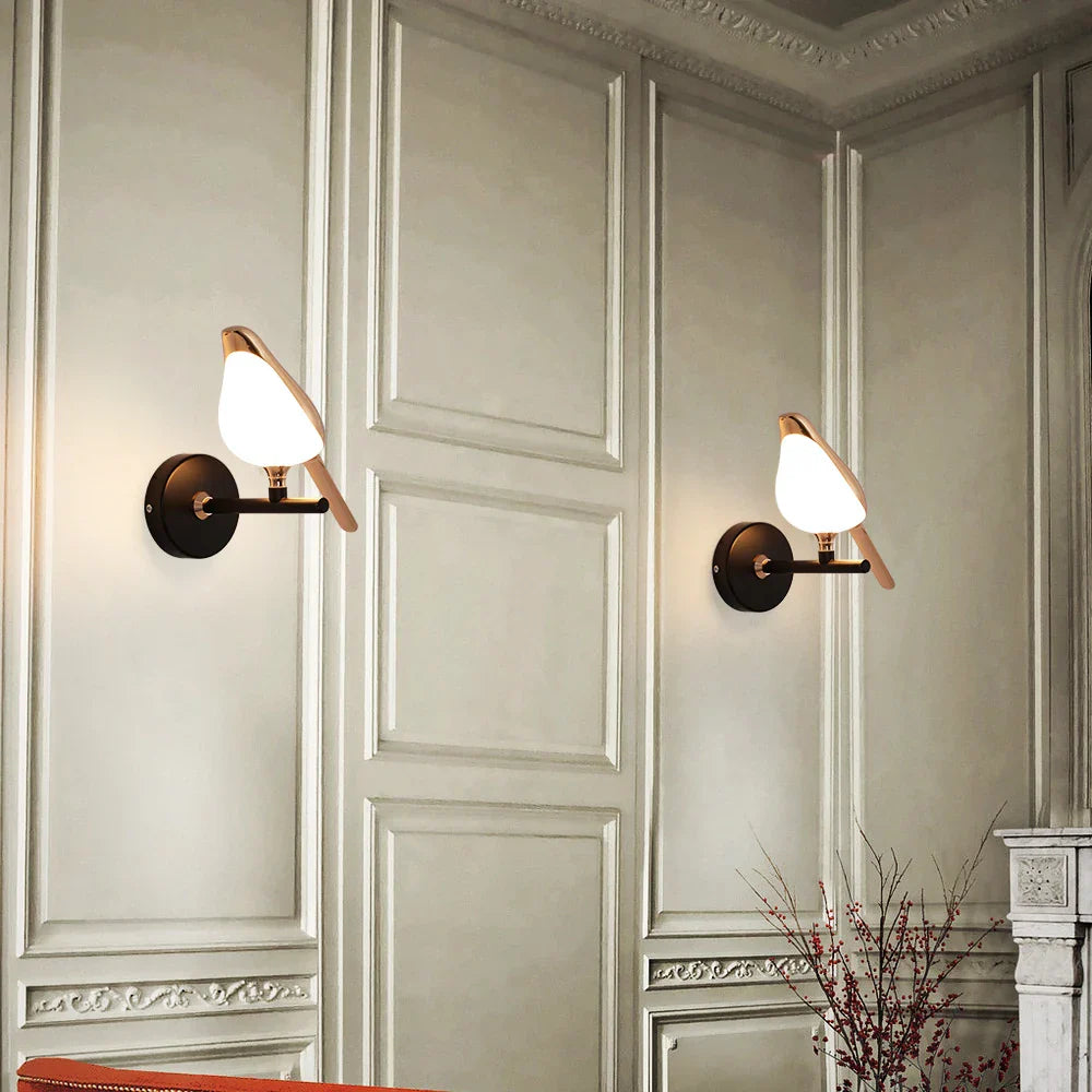 DecorBites™ Bird Wall Light Night Modern Fixture Iron Lamp Living Room LED
