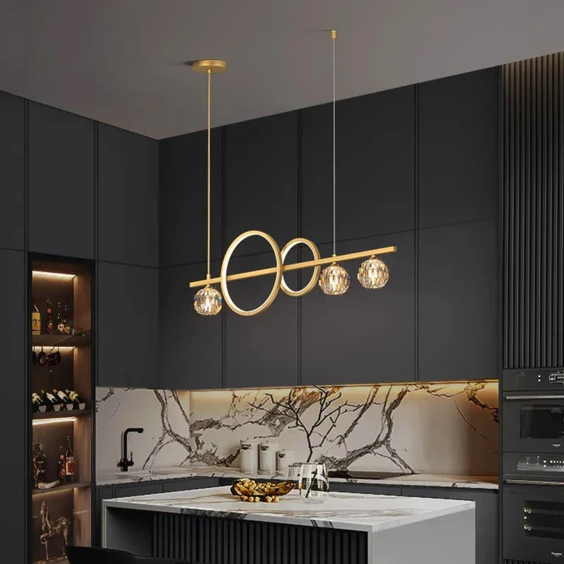 DecorBites™ Crystal Chandelier: Modern Luxury Pendant Light for Living Room, Dining Room, Ceiling Decor