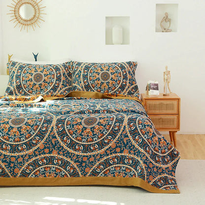 بطانية أريكة وسرير من القطن بتصميم بوهو مانتا من DecorBites™