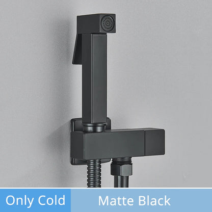 DecorBites™ Brass Bidet Faucet Single Cold Water Toilet Handle Jet Sprayer Mixer