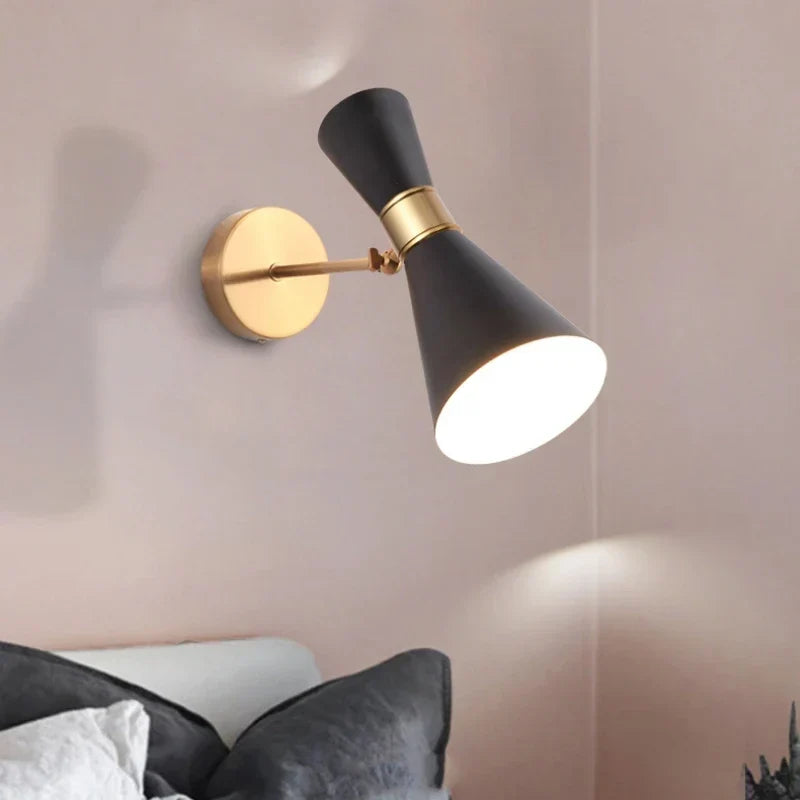 DecorBites™ LED Rotatable Wall Lamp Gold Black White Metal Sconce E27 Bulb