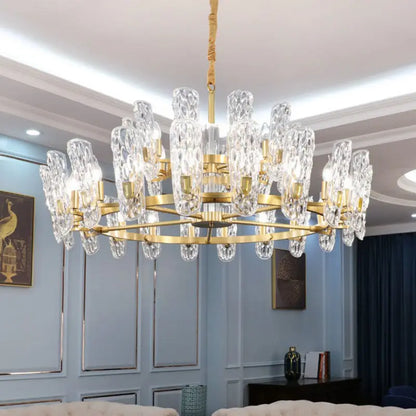 DecorBites™ Glass LED Ceiling Chandelier for Living Room Bedroom Restaurant Hotel Kitchen Luxe Lighting