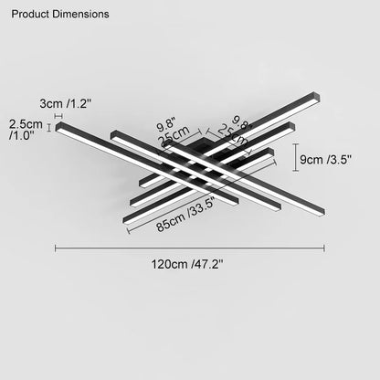 DecorBites™ Black Chandelier LED Ceiling Lamp for Master Bedroom Living Room Energy Saving Light