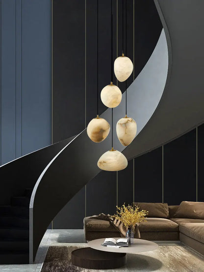 ثريا ديكوربايتس™ الرخامية الهندسية LED لغرفة المعيشة وجزيرة المطبخ