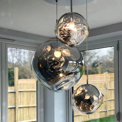 Lámpara de techo colgante LED DecorBites™ de cristal lava para sala de estar, dormitorio o loft.