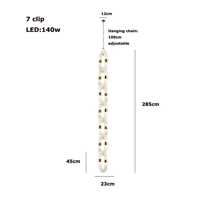 DecorBites™ Crystal Gold Chain Chandelier Ceiling Lamp for Home Décor