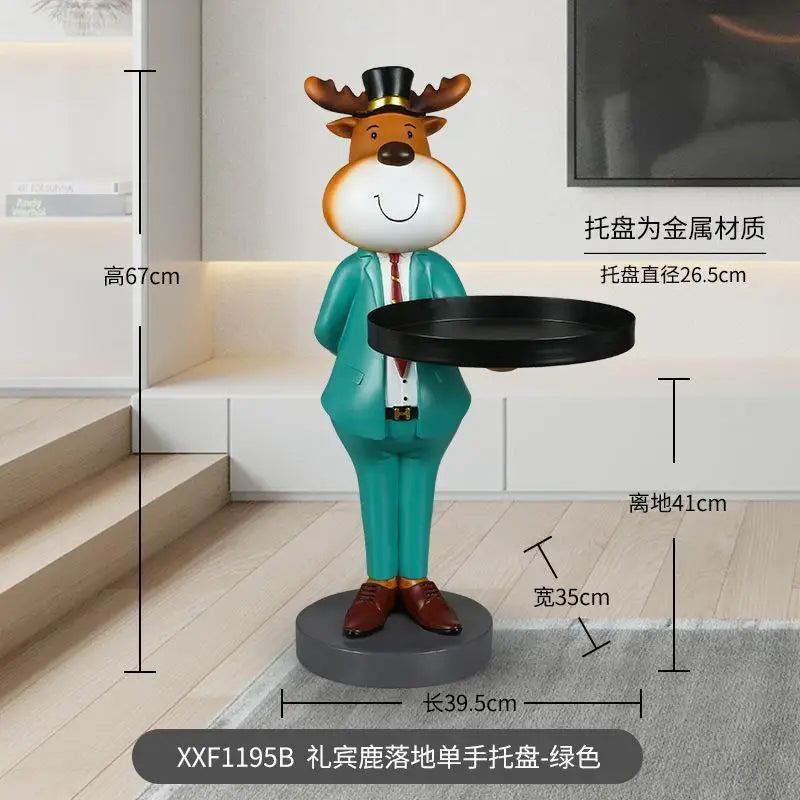 DecorBites™ Deer Landing Tray Ornament: Elegant Home Decor for Living Room, Entrance, or Housewarming Gift