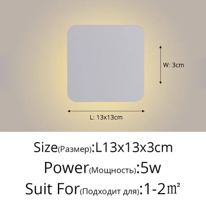 DecorBites™ LED Round Touch Wall Lamps for Bedroom & Aisle Decor