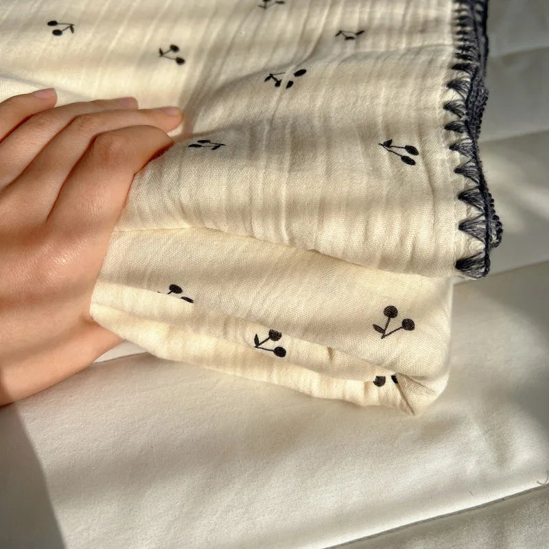 DecorBites™ Korean Cotton Cartoon Blanket for Travel & Home - Kids, Adults