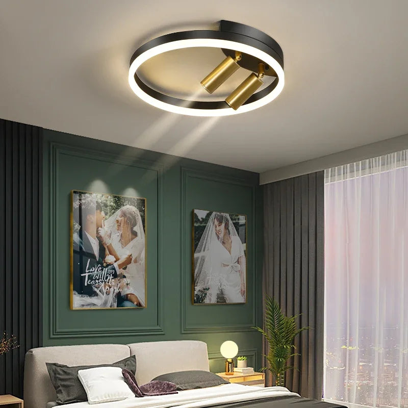 Luces de Techo LED Oro Decorbites™ con Control Remoto Regulable para Iluminación de Sala de Estar y Cocina