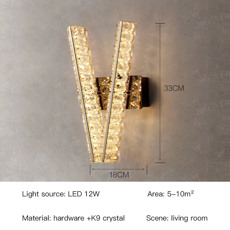 DecorBites™ Crystal Wall Lamp: Elegant Lighting for Home, Hotel, or Office Decor