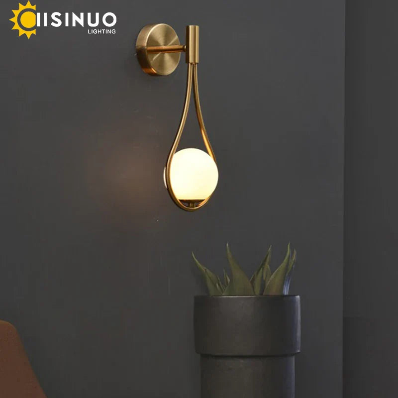 Gold Nordic G9 Bulb Hallway Wall Sconce