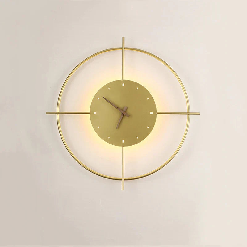 Golden LED Wall Clock